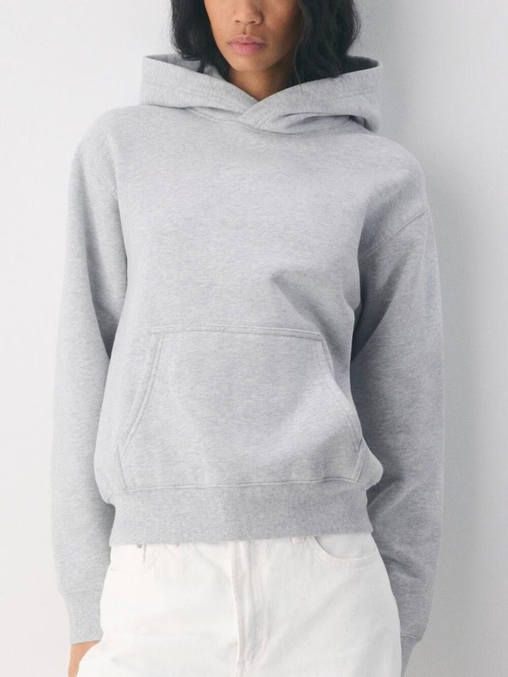 Aritzia Perfect Fit Hoodie in Heather Chrome